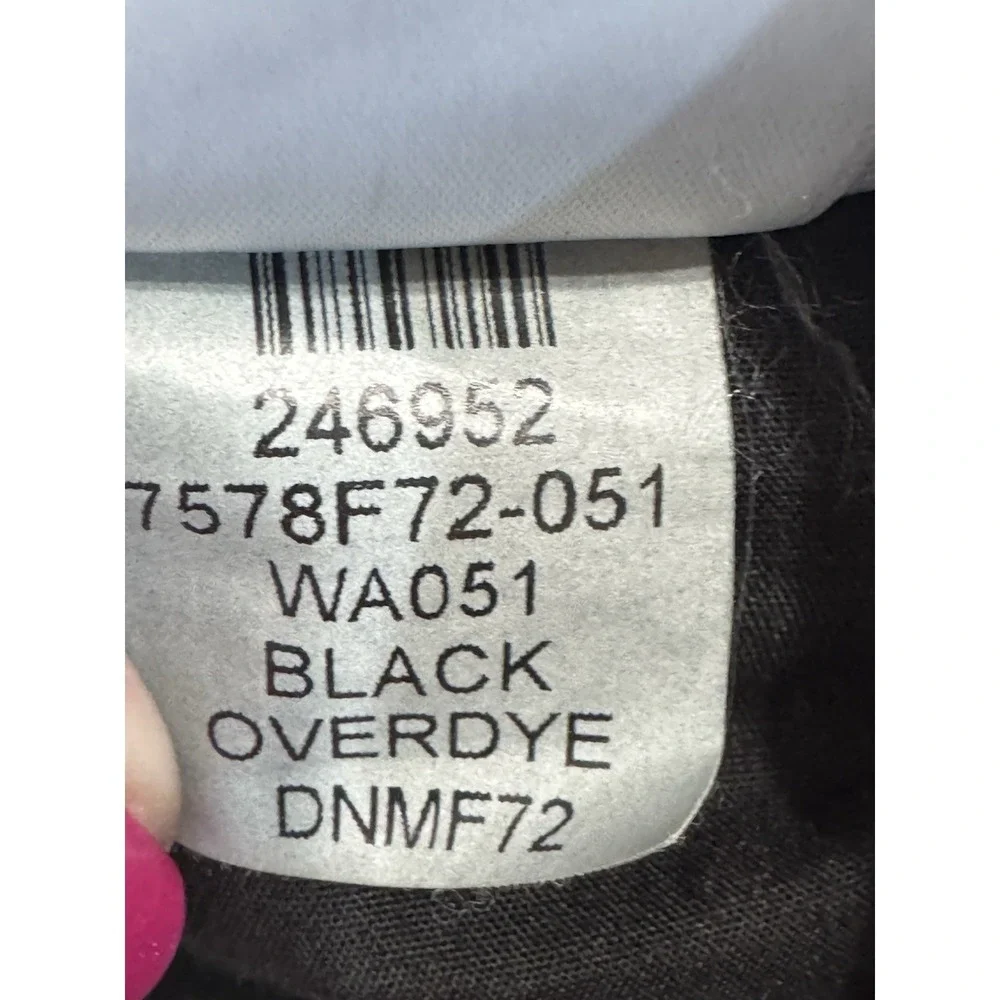 PAIGE‎ Stella High-Rise Straight Jeans Black Overdye Size 24 NWOT Stretch